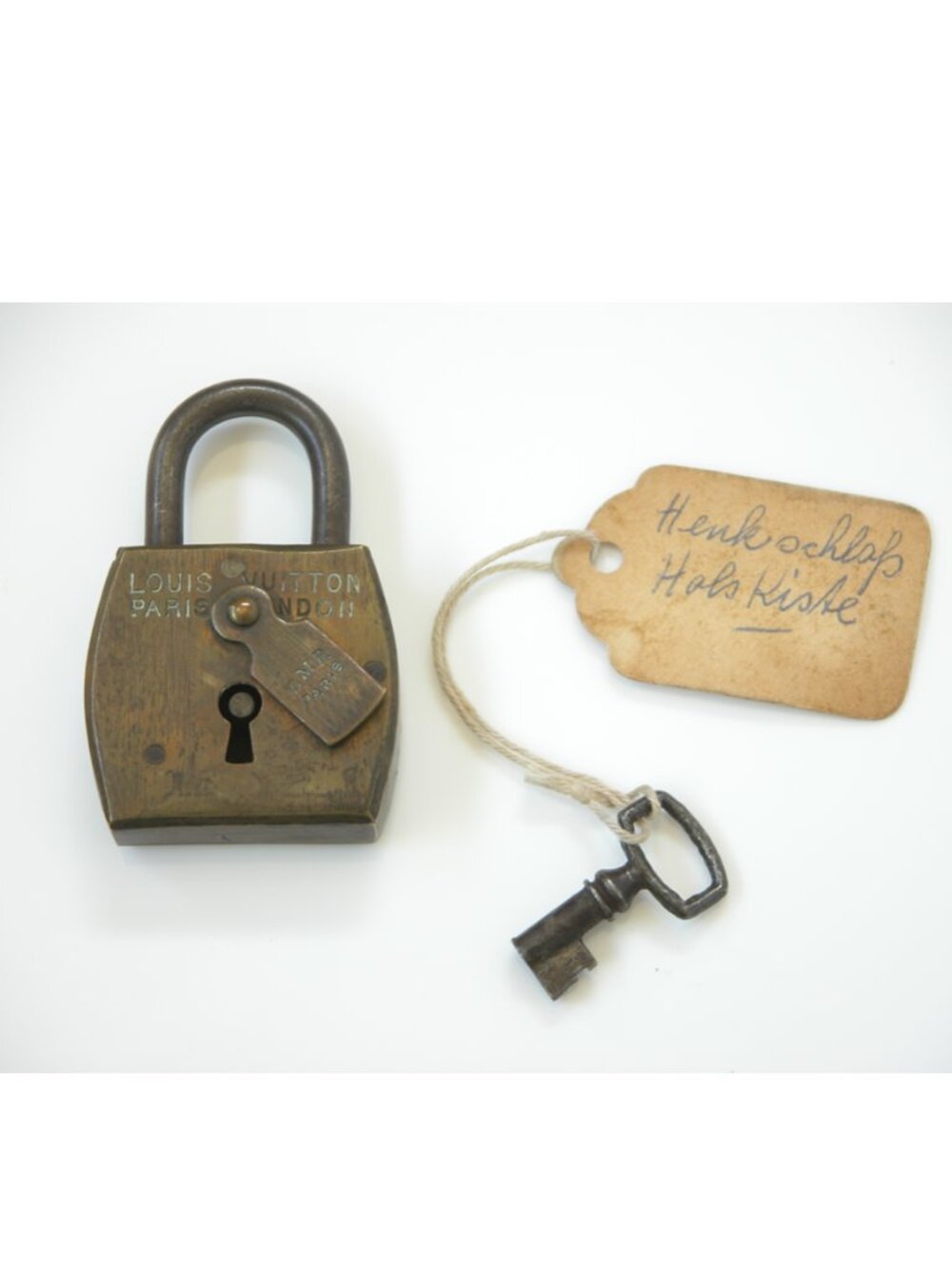 Louis Vuitton Paris Lock and Key set Vintage Railway Lock